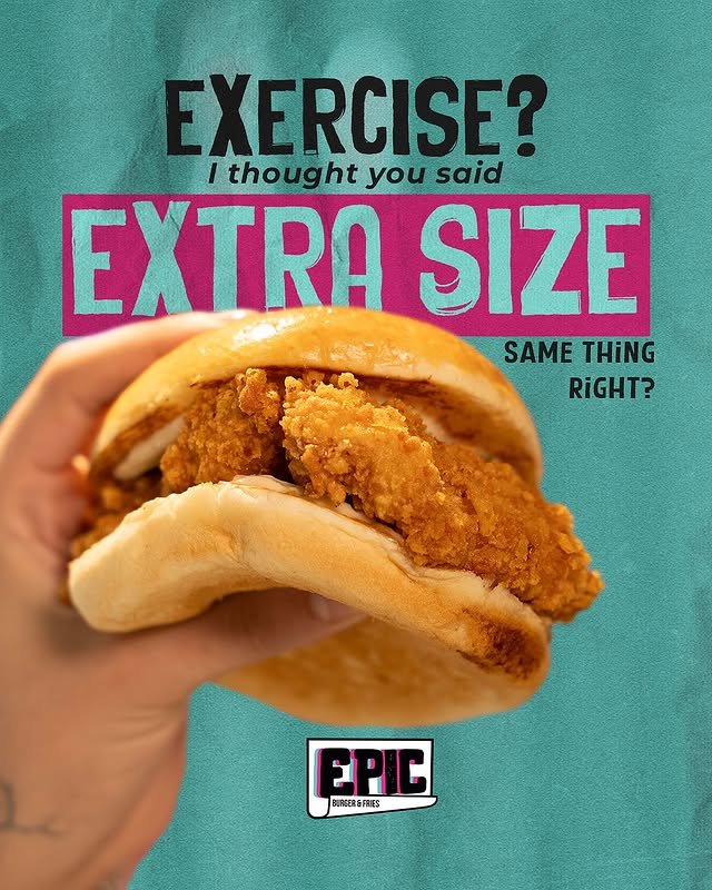EXERCISE? I thought you said EXTRA SIZE